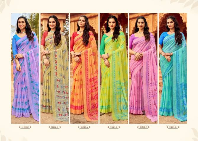 Star Chiffon 151 By Ruchi Daily Wear Chiffon Sarees Exporters In India